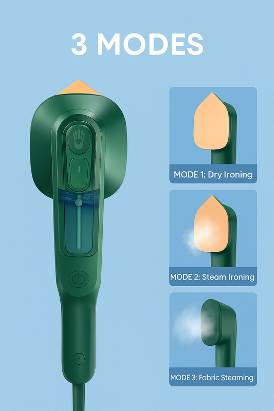 Portable Handheld Garment Steamer & Iron – Quick Heat, Wrinkle Remover for Clothes, Travel & Home Use