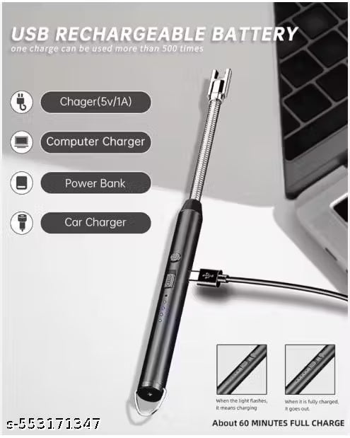 USB Rechargeable Electric Lighter – No Flame, No Hassle